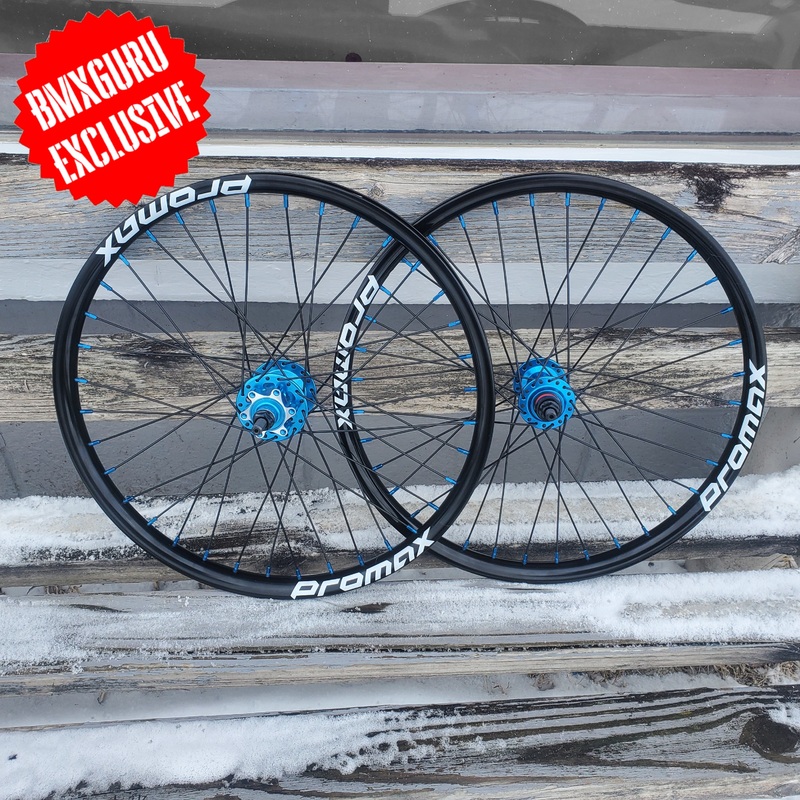 20″ Promax RMV BMX Disc Brake Wheelset – Black/Blue – Tubeless Ready