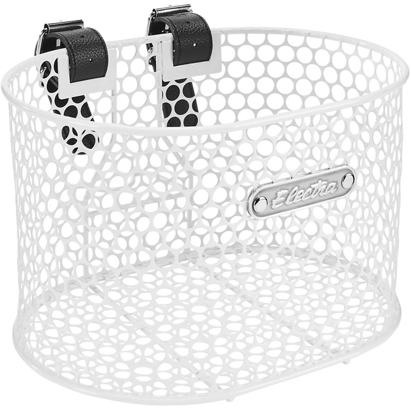 Electra Honeycomb Small Strap Front Basket – White