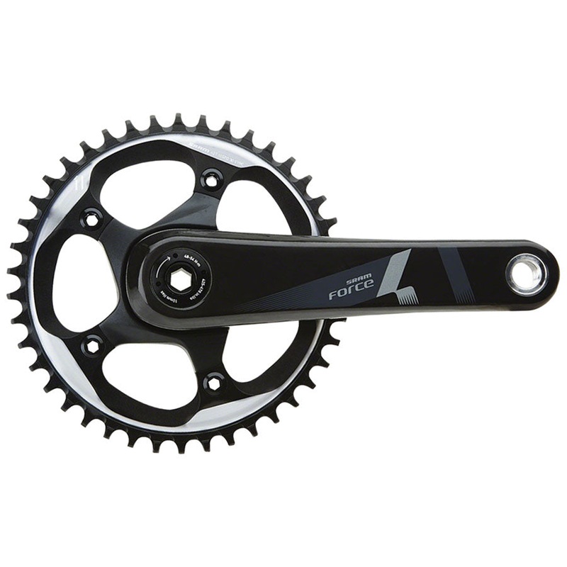 SRAM Force 1 Crankset – 172.5mm 10/11-Speed 42t 110 BCD BB30/PF30 Spindle Interface BLK