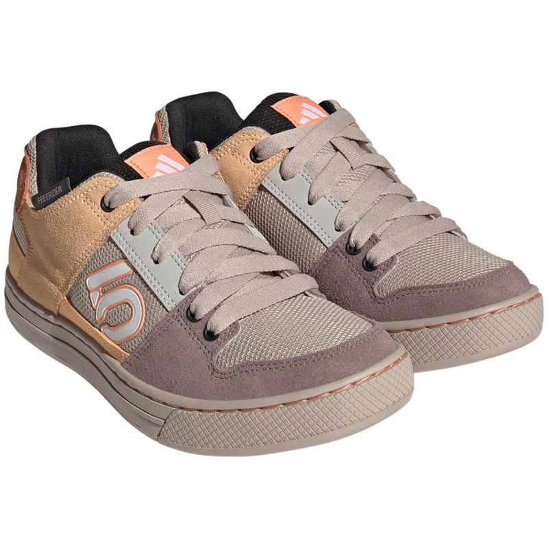 Five Ten Freerider Flat Shoes – Womens Wonder Taupe/Ftwr White/Acid Orange 7.5