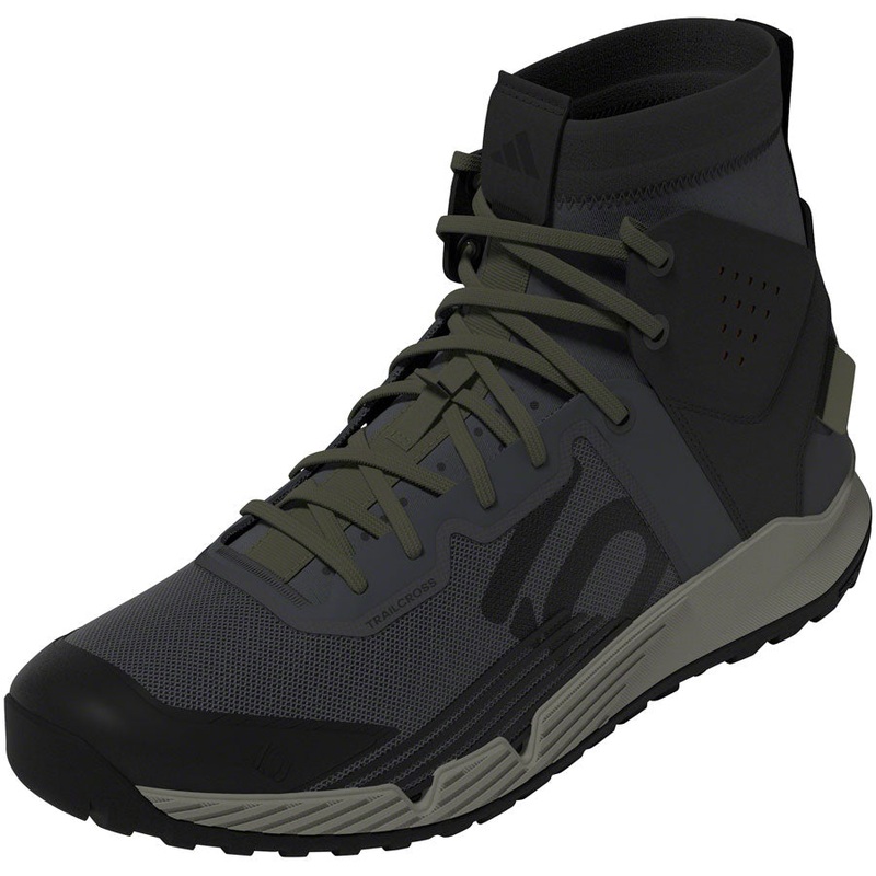 Five Ten Trailcross Mid Pro Flat Shoes – Mens Gray Six/Core BLK/Olive Strata 12.5
