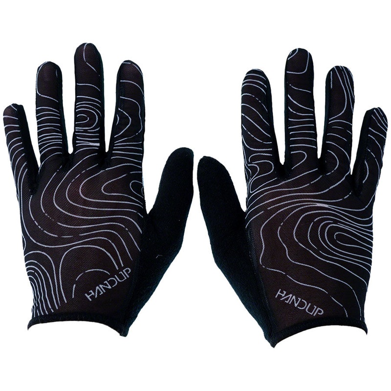 Handup Vented Gloves – Topo Map Black Small