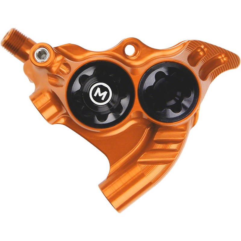 Hope RX4+ Disc Brake Caliper – Rear Flat Mount Direct, +20mm, Mineral Oil, Orange