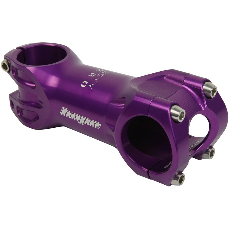 Hope XC Stem – 90mm, 31.8 Clamp, +/-0, 1 1/8″, Purple