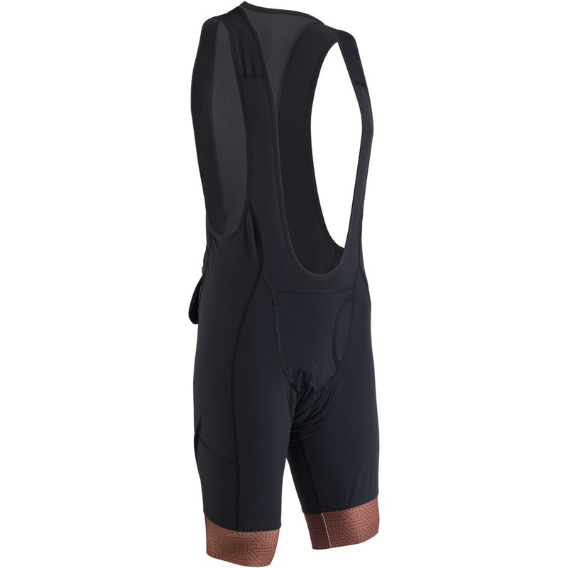 KETL Mtn Canyon MTB Bib: Triple Pocket Chamois Mountain Bike Specific Bibs Black/Rust Men’s