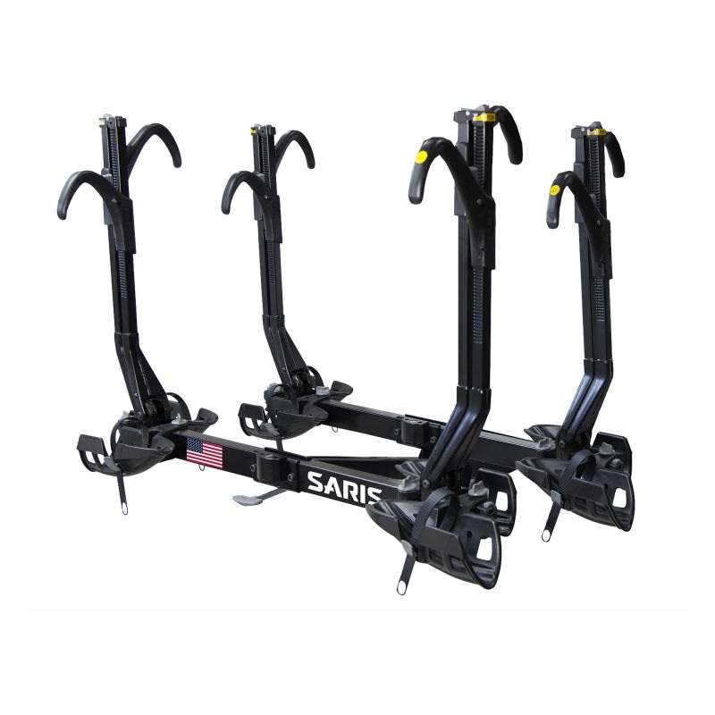Saris Superclamp G3 Hitch Mount Rack 2 Bikes: 4 Max weight per bike: 60 lb for 2 closest – 35 lb for 2 furthest trays