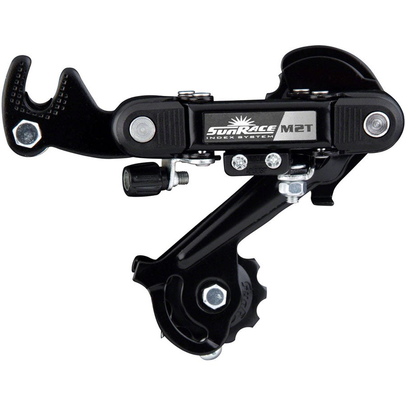 SunRace M2T Rear Derailleur – 6/7-Speed Long Cage Dropout Claw Hanger Black