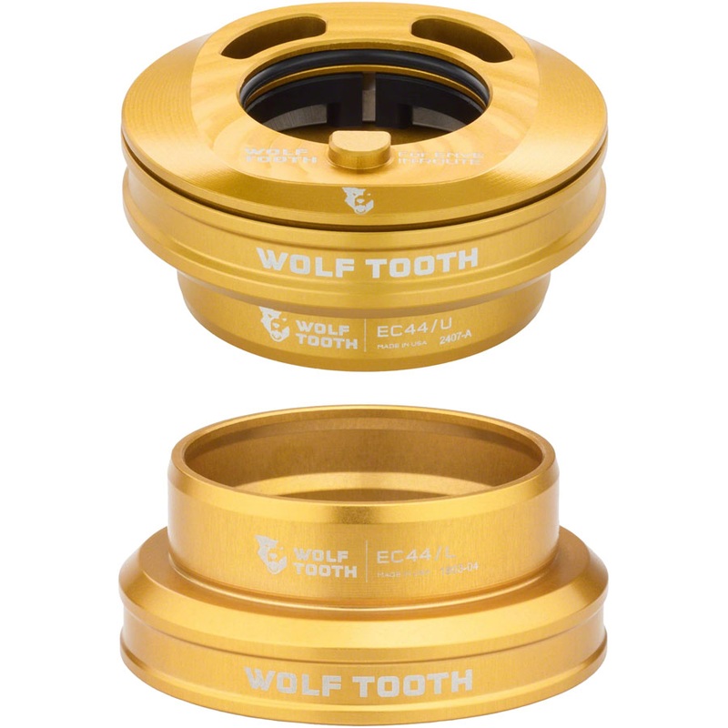 Wolf Tooth Premium Internal Headset – EC44 Upper / EC44 Lower, For Enve In-Route System Only, Gold