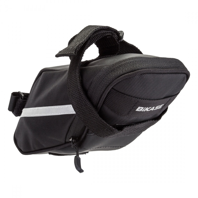 Bikase Momentum Seat Bag Black 9.5×4.5×4.5in Velcro Straps