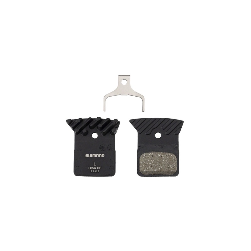 Shimano L05A-RF Disc Brake Pad Resin Compound Finned Alloy Backplate