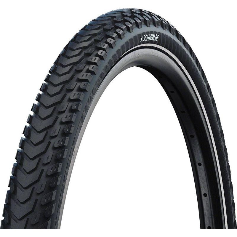 Schwalbe Marathon Mondial Pro Tire – 700 x 42 Clincher Folding Black/Reflective Evolution Line V-Guard DoubleDefense Addix E-50
