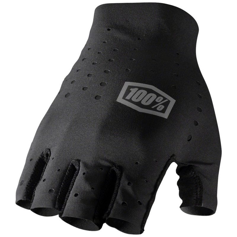 100% Sling Gloves – Black Short Finger Womens Large