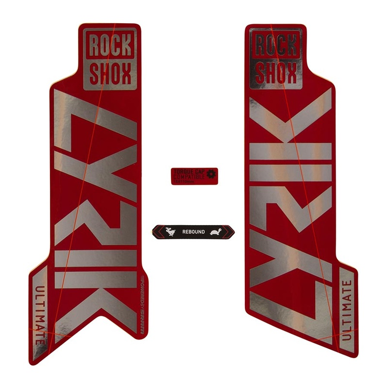 Rockshox Fork Decal Kit – Lyrik Ultimate 27.5″/29″ Gloss Polar Foil/Red