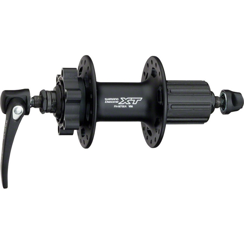 Shimano XT FH-M756-A Rear Hub – QR x 135mm 6-Bolt HG10 Black 32H