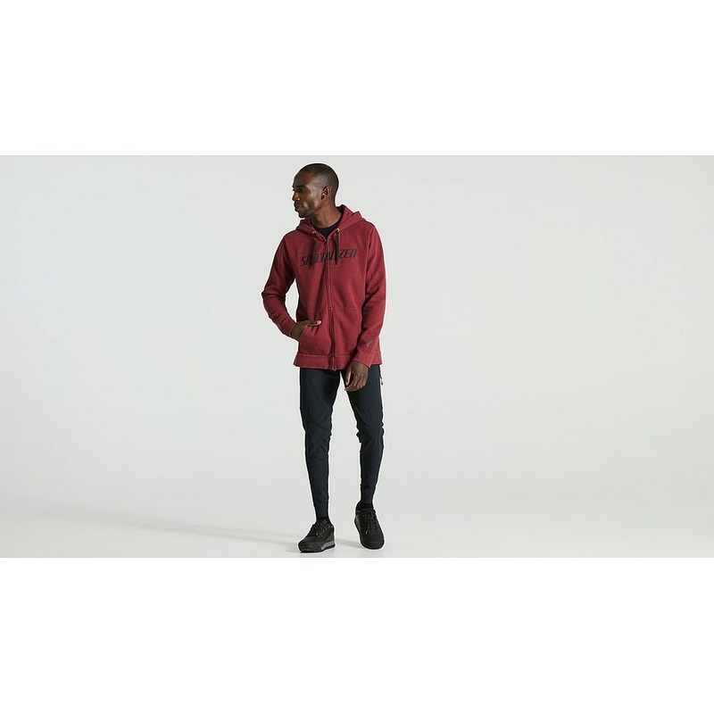 Specialized legacy wordmark zip-up hoodie men maroon l