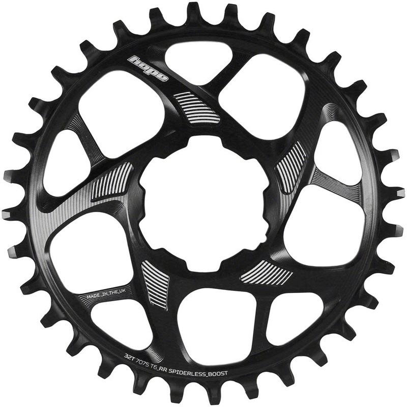 Hope Spiderless Retainer Chainring – 32t Boost Hope Direct Mount R22 Black