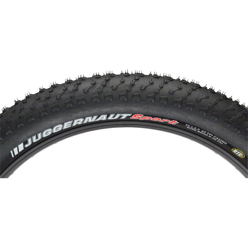 Kenda Juggernaut Sport Tire – 26 x 4.8, Clincher, Wire, Black, 60tpi
