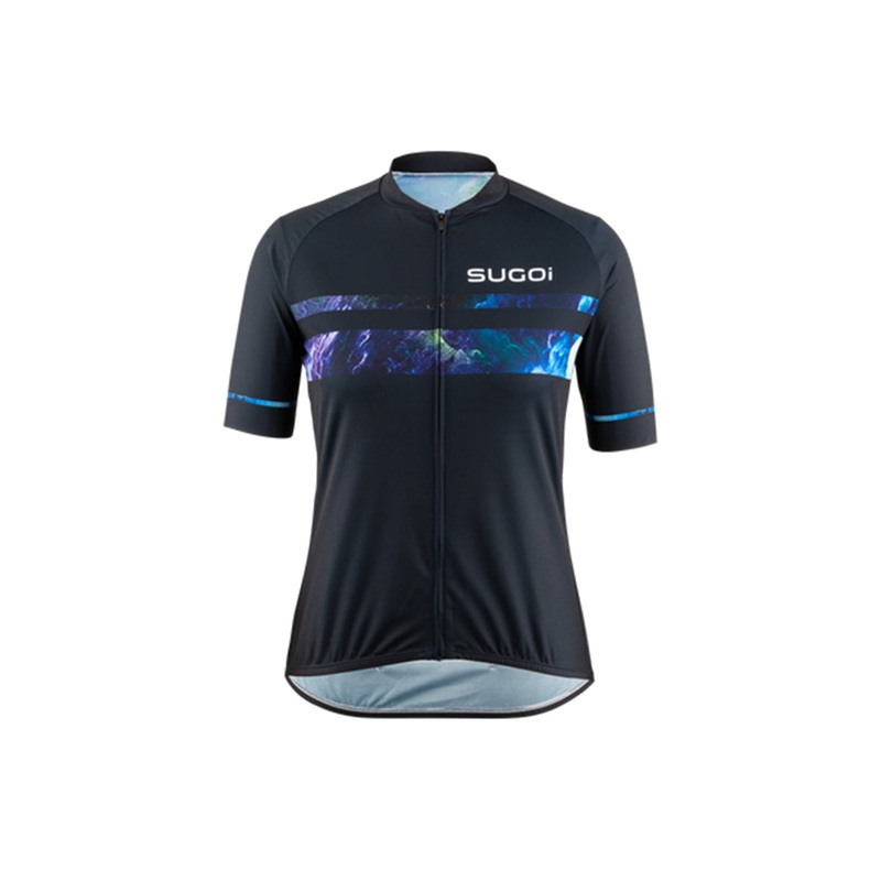 Sugoi Evolution Zap 2 Short Sleeve Jersey – Womens – Deep Navy-Thunder Sky