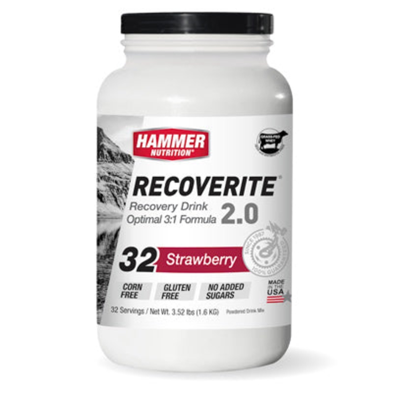 Hammer Recoverite 2.0, Straw Strawberry,32 Serving Recoverite 2.0 Hammer Nutrition Nutrition