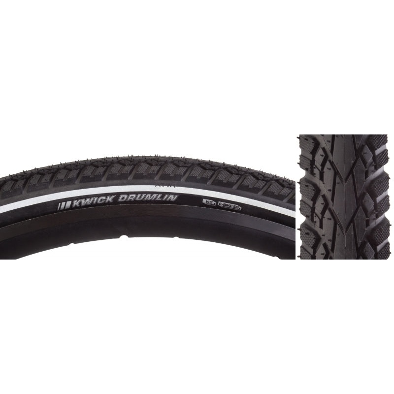Kenda Kwick Drumlin Tire – 27.5 x 1.75 Clincher Wire Black/Reflective 60tpi