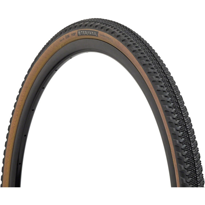 Teravail Cannonball Tire – 700 x 42 – Tubeless Folding Tan Durable Fast Compound