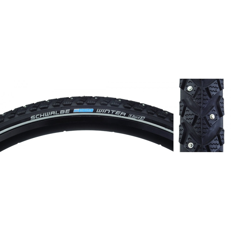 Tire Swb Winter 700X40 Active Twin K-Guard Black/Bsk/Ref 116-Stud-Snow Wire
