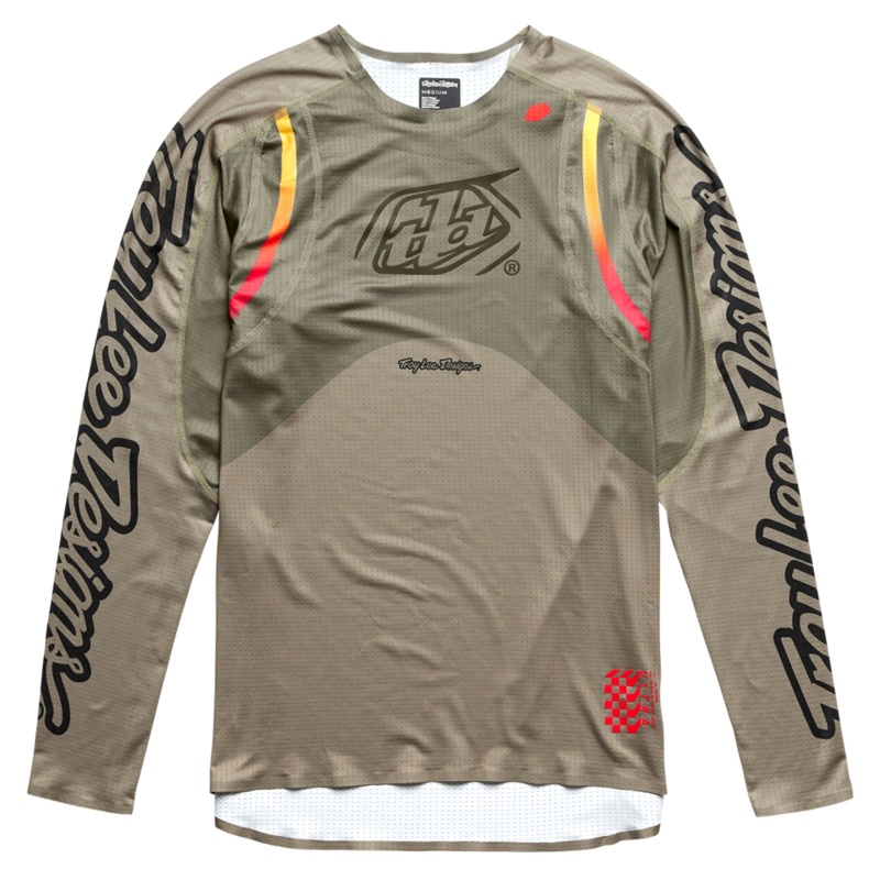 Troy Lee Designs Sprint Ultra Long Sleeve MTB Jersey – Pinned – Olive