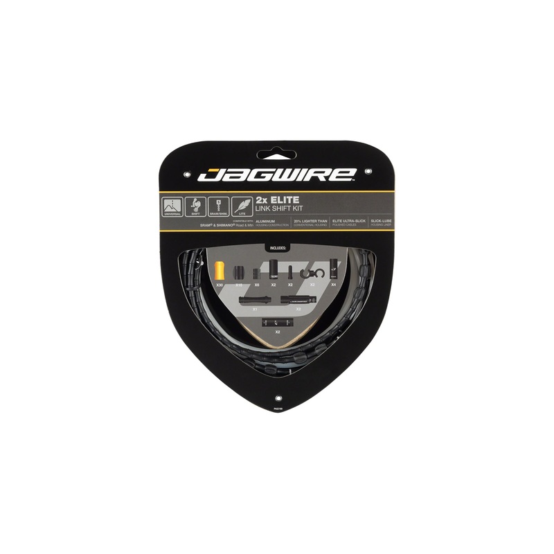 Jagwire 2x Elite Link Shift Cable Kit for SRAM/Shimano with Polished Ultra-Slick Cables