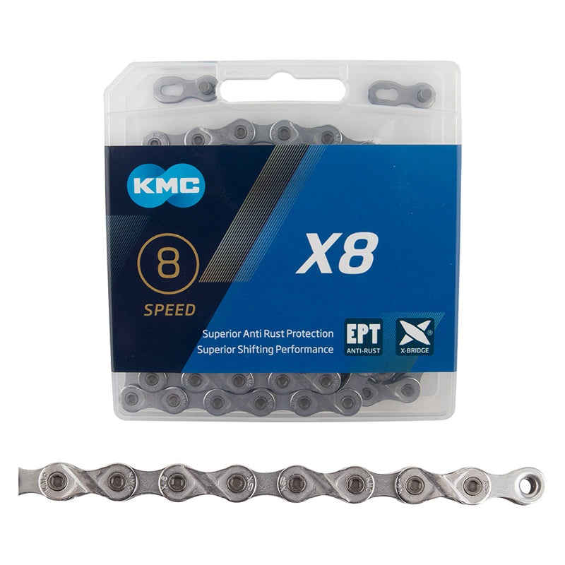 KMC X8 EPT Chain – 6 7 8-Speed 116 Links Gray