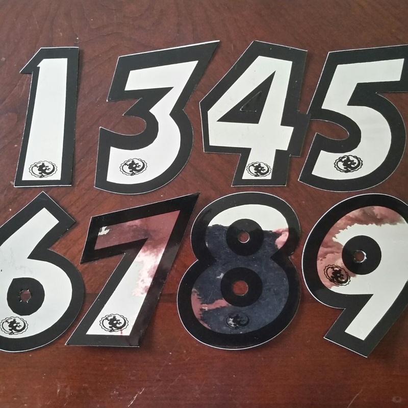 Lizard Skins BMX Numberplate Number – 4.5″ # – Foil – USA Made