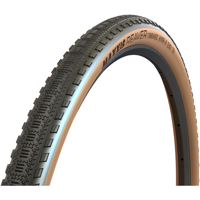 Maxxis Reaver Tire – 700 x 45 Tubeless Folding Black/Tan HYPR-X EXO