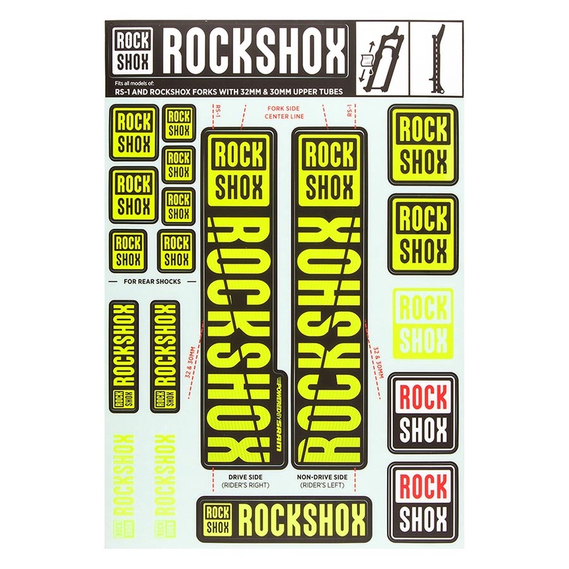 RockShox Fork Decal Kit – 30/32mm/RS1 Yellow
