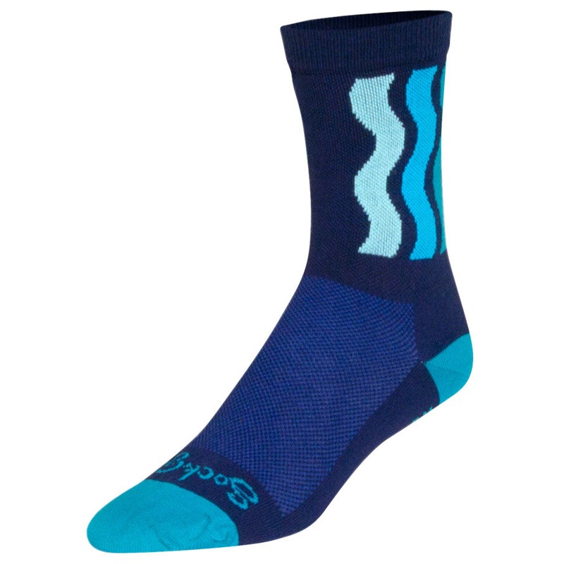 SockGuy Crew Ripple Socks – 6″ Blue Large/X-Large