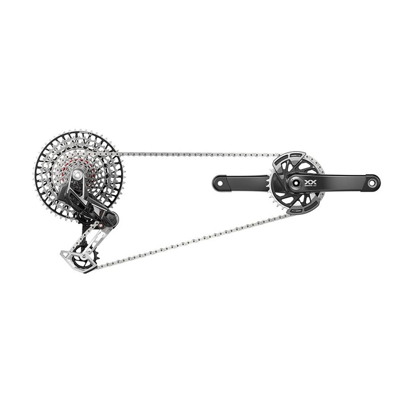 SRAM XX T-Type Eagle Transmission Power Meter Group – 165mm 32t Chainring AXS POD Controller 10-52t Cassette Rear Derailleur Chain