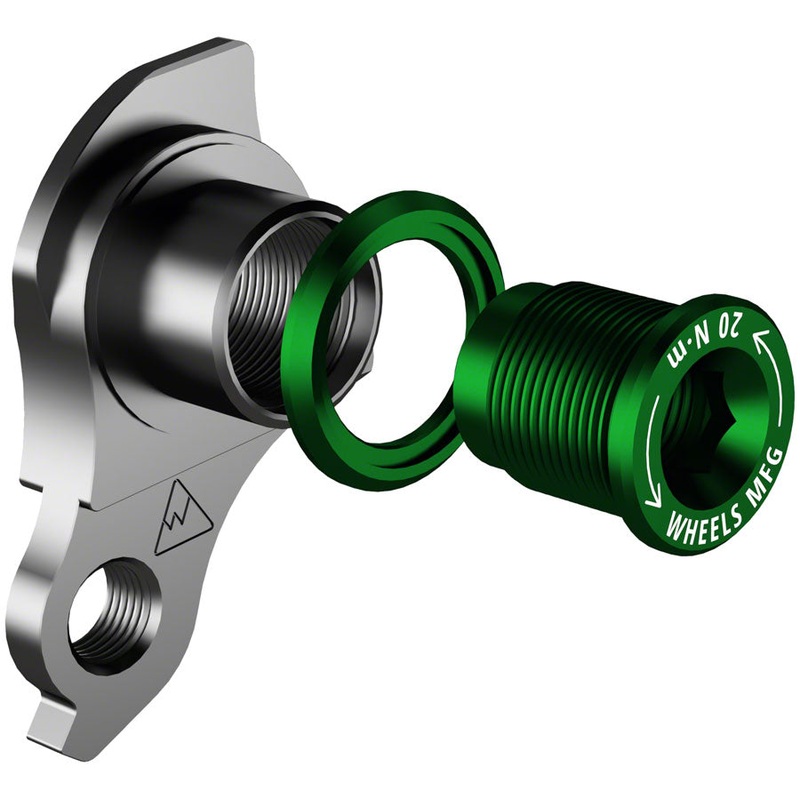 Wheels Manufacturing Universal Derailleur Hanger – 404-9 For Frames designed to accept SRAM UDH BLK/Green