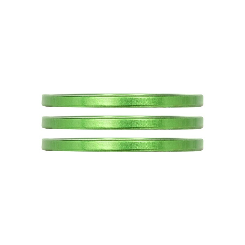 iRiX Headset Spacer 1-1/8 Height: 2.5mm Aluminum Lime 3pcs