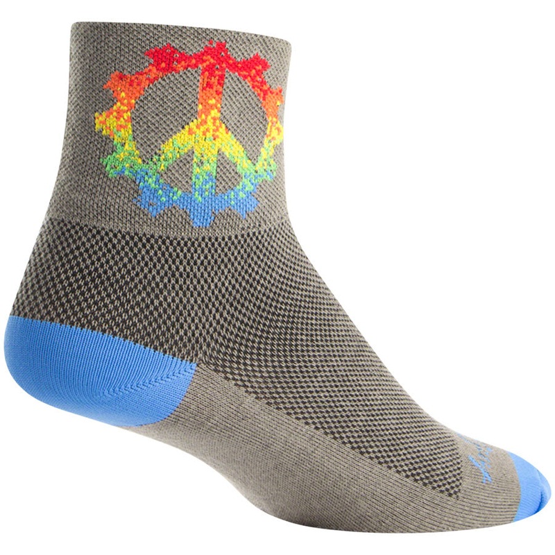 SockGuy Classic Peace Ring Socks – 3″ Gray Small/Medium
