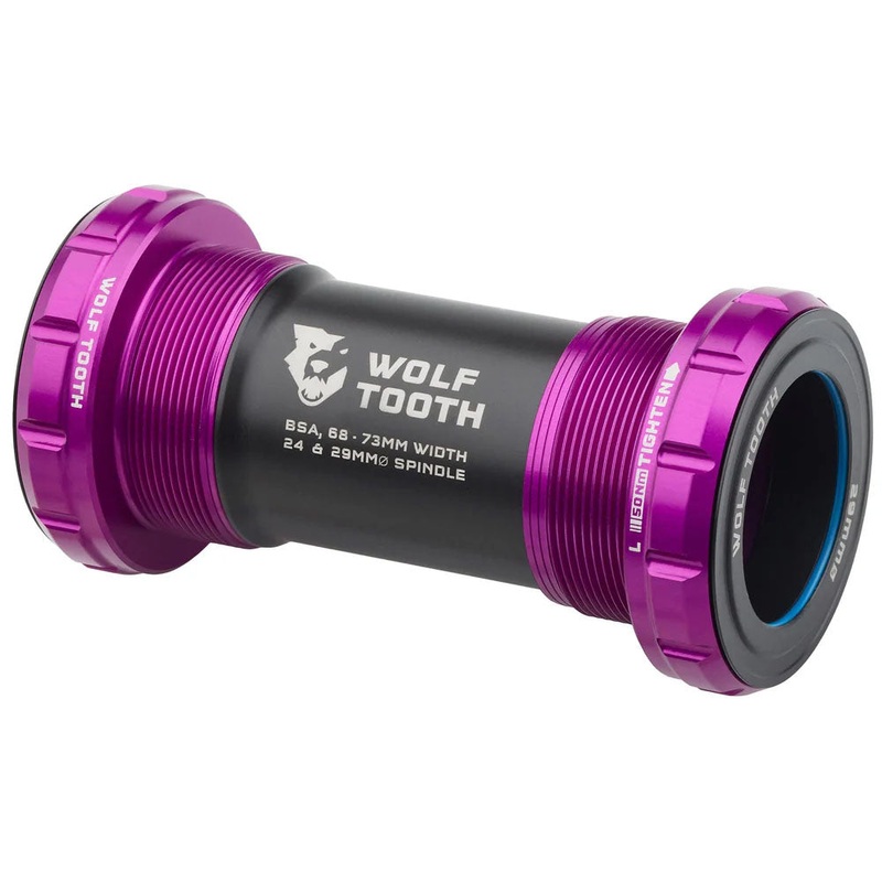 Wolf Tooth Bottom Bracket – English BSA 68/73mm For 29mm Spindle Ultraviolet Purple