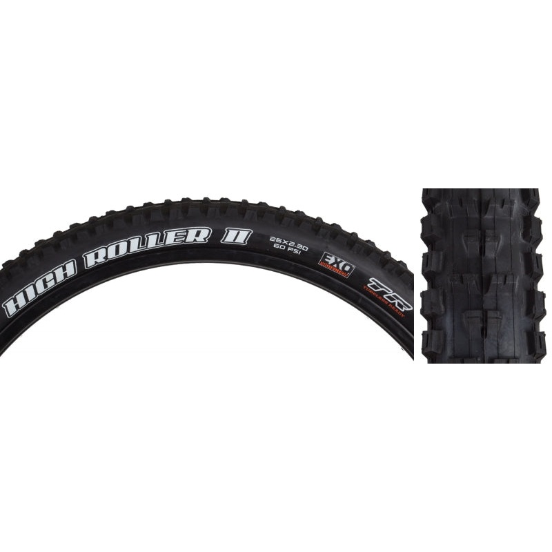 Maxxis High Roller II Tire 26×2.30 Folding Tubeless Ready Dual EXO 60TPI Black