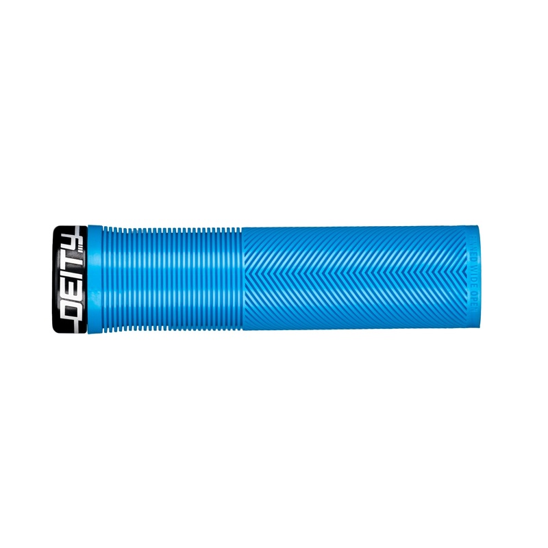 DEITY Knuckleduster Grips – Blue, Lock-On