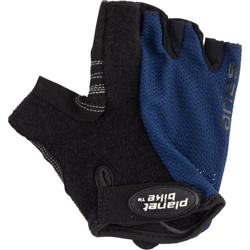 Planet Bike Aries Gloves – Black/Blue Short Finger X-Large