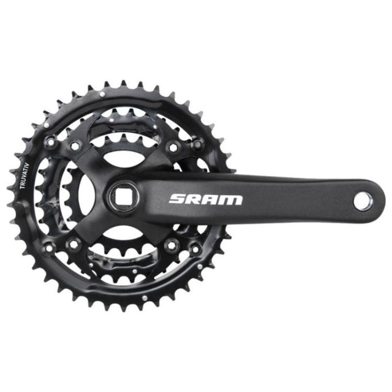 SRAM, S600 3.0, Crankset, 8sp, 175mm, 22/32/42, BCD: 64/104, JIS, CL: 51mm, Black