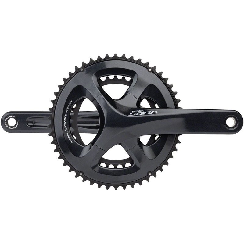 Shimano Sora FC-R3000 Crankset – 165mm 9-Speed 50/34t 110 Asymmetric BCD Hollowtech II Spindle Interface Gray