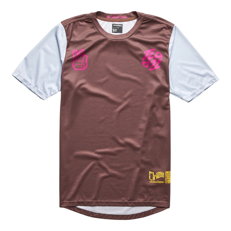 Troy Lee Designs Flowline Short Sleeve MTB Jersey – Youth – Flipped – Chocolate