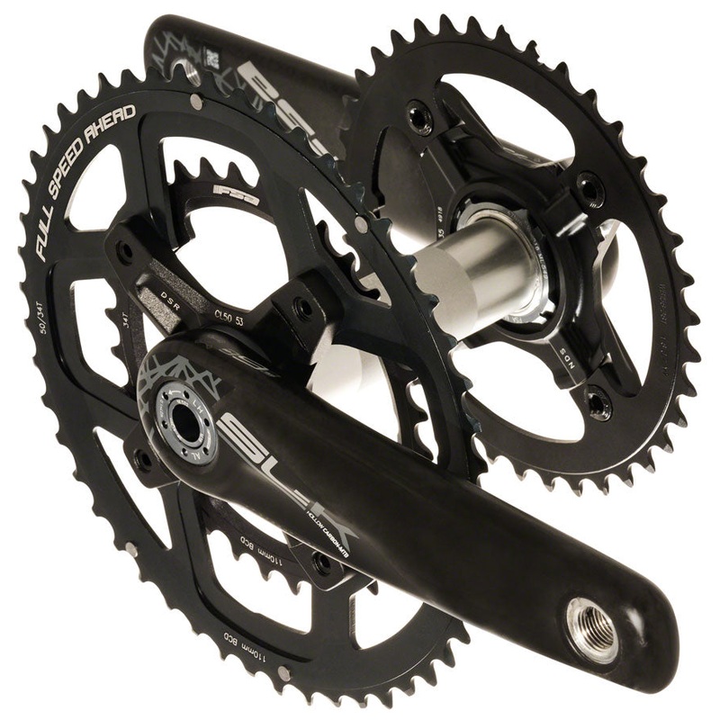 Full Speed Ahead SL-K Light BB392 Tandem Rear Crankset – 170mm, 50/34t, Direct Mount, Black