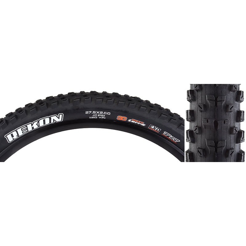 Maxxis Rekon Tire – 27.5 x 2.6 Tubeless Folding Black 3C Maxx Terra EXO