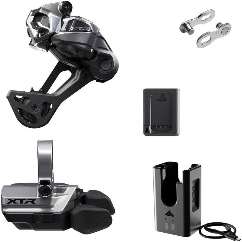 Shimano XTR M9250 Di2 Wireless Upgrade Kit – Includes M9250-SGS Rear Derailleur, M9250-R  Shifter, Battery, Charger, Quick Link