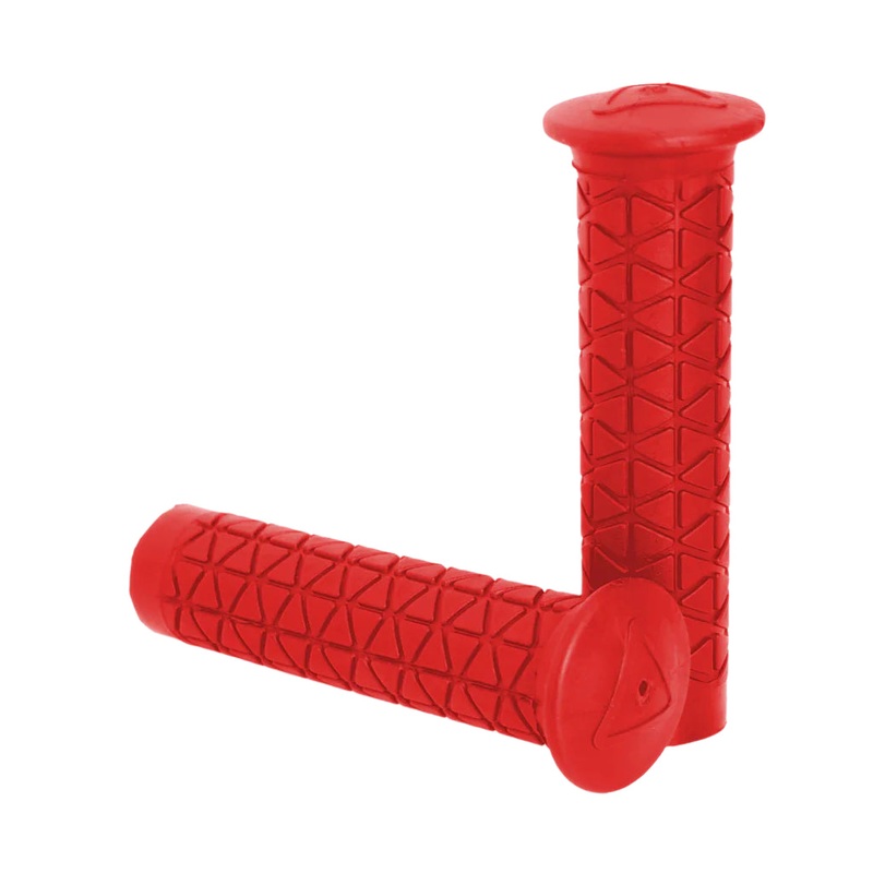 AME BMX Freestyle/MTB/PW Tri Grips – Flangeless – Red – USA Made