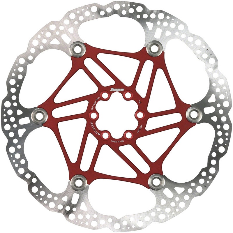 Hope Floating Disc Brake Rotor – 220mm 6-Bolt Red