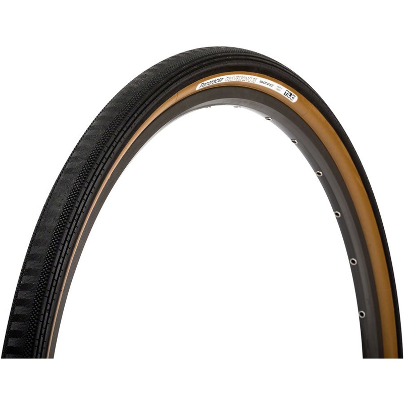 Panaracer GravelKing SS Tire – 700 x 45, Tubeless, Folding, Black/Brown